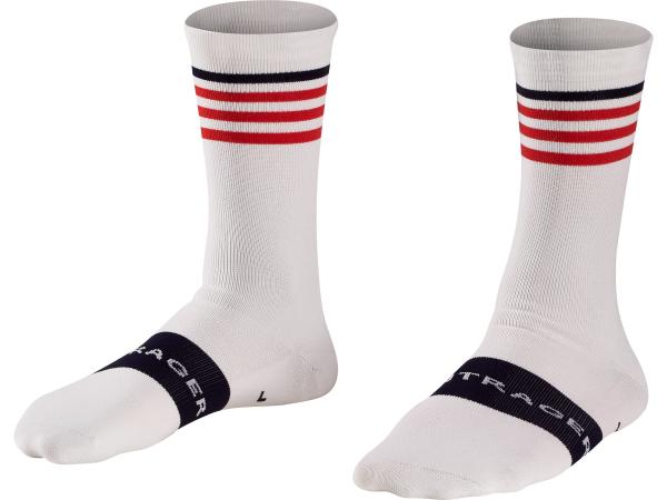 Bontrager Socke Bontrager Race Crew L (41&nbsp;-&nbsp;43) White Stripe