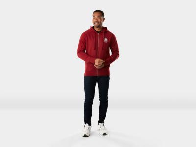 Trek Oberteil Trek Fun Badge Full Zip Hoodie M Dark Red Produktbild 5