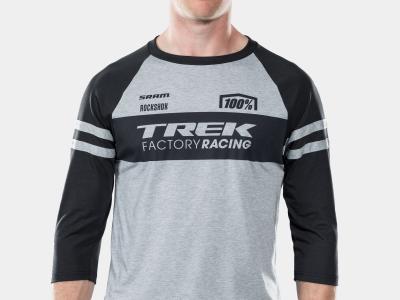 Unbekannt Jersey 100% 3/4 Sleeve Tech Tee Small Dark Grey/Bl Produktbild 2