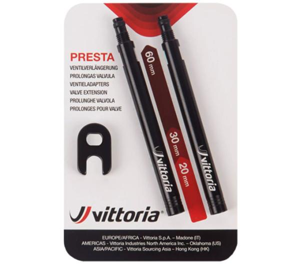 Vittoria Valve extension 20 mm blister 2 pcs. in alu + spanner
