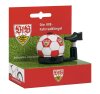 Fußball-Glocke Bundesliga VFB Stuttgart weiß / rot | Motiv: Bundesliga VFB Stuttgart | Durchmesser: 38 mm