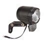 MATRIX LED Scheinwerfer Shiny E-Bike120 LUX FL1200 inkl. mit doppelt verstellbarem Alu-/Kunststoff Scheinwerferhalter | Befestigung: Gabelkrone | schwarz | SB-Verpackung