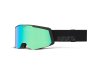 SNOWCRAFT S HiPER snow goggle,Black/Green- Mirror Green Lens  unis black/green