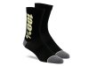 100% Rythym socks (merino)  L/XL black/yellow