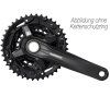 SHIMANO Kurbelgarnitur  FC-M210-3 175 mm 40-30-22 Zähne Schwarz