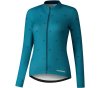 SHIMANO W'S KAEDE PRINTED LS JERSEY SEA GREEN ((W'S) S) S