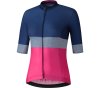 SHIMANO W's YURI SHORT SLEEVES JERSEY BLUE/PINK M