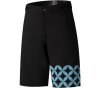 SHIMANO SAYAMA W'S PRINTED SHORTS BLACK/BLUE ((W'S)28 INCH) 28 Inch