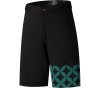 SHIMANO SAYAMA W'S PRINTED SHORTS BLACK/GREEN ((W'S)28 INCH) 28 Inch